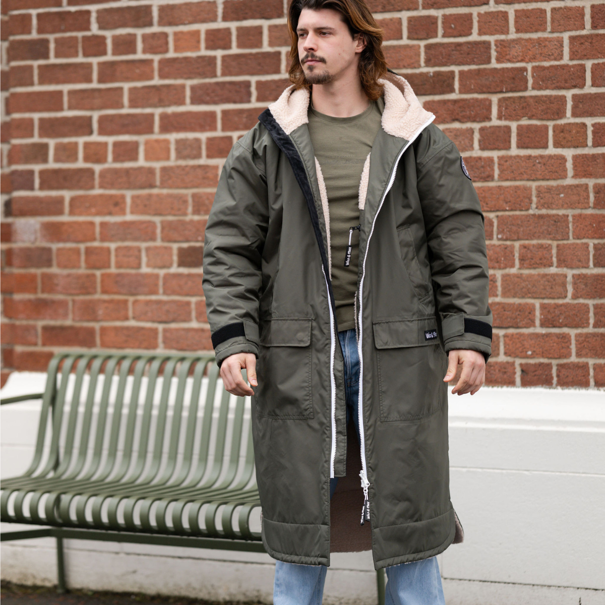 Raincoat & Changing Robe in One - The Classic Cobe Olive Green
