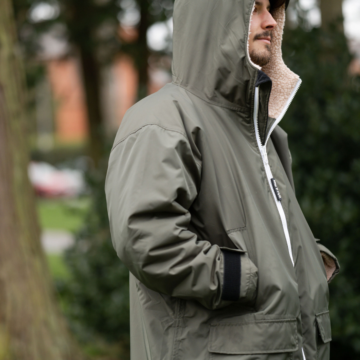 Raincoat & Changing Robe in One - The Classic Cobe Olive Green