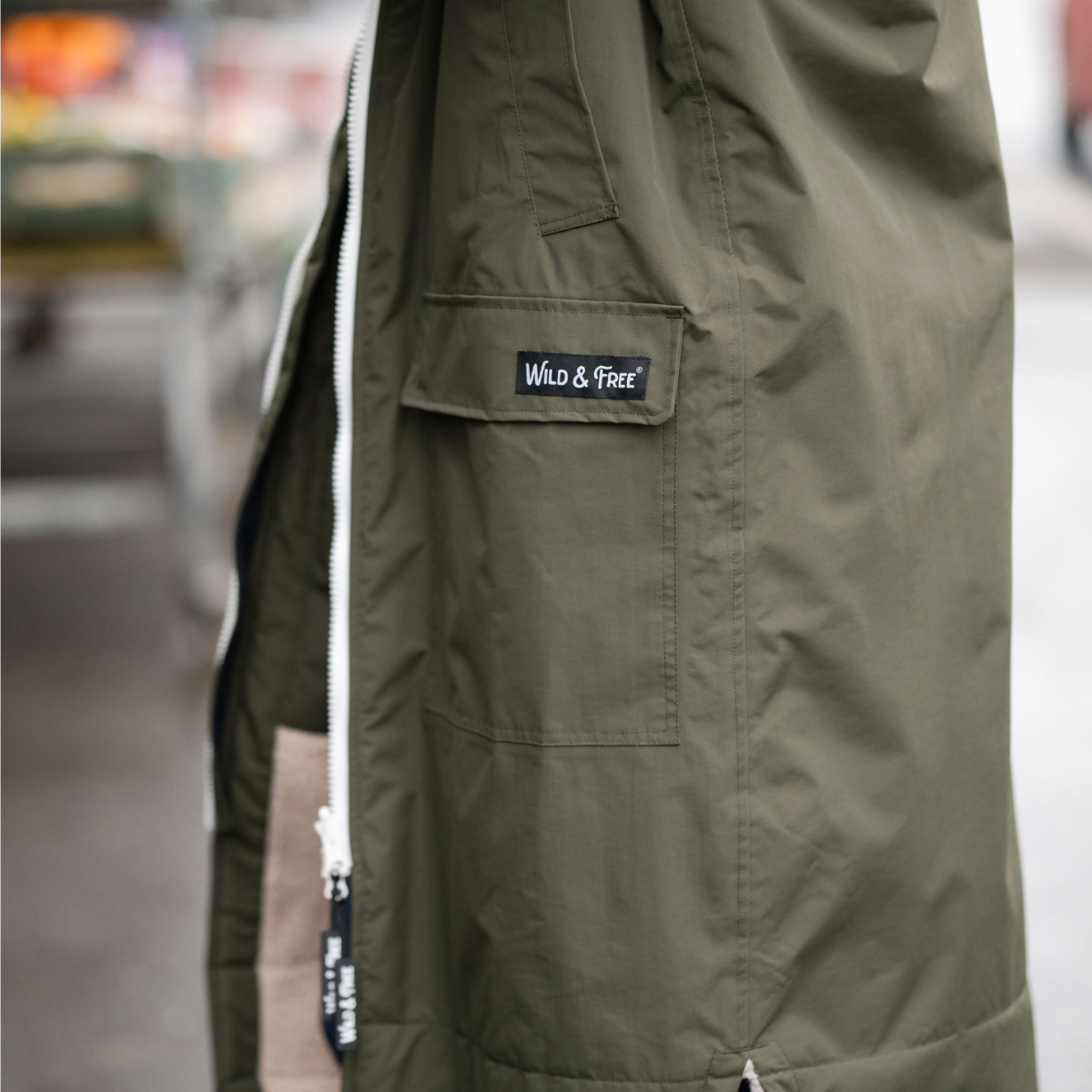 Raincoat & Changing Robe in One - The Classic Cobe Olive Green
