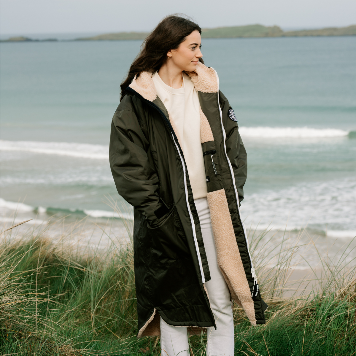 Raincoat & Changing Robe in One - The Classic Cobe Olive Green