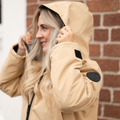 Raincoat and Changing Robe in One - The Cobe Black Edition Camel (hover)