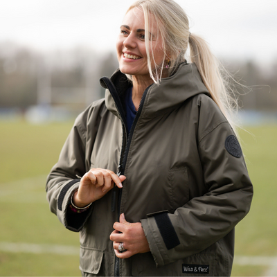 Raincoat and Changing Robe in One - Black Edition Olive Green