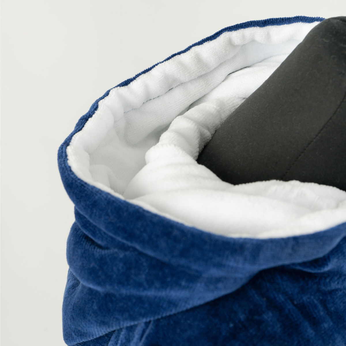 Large Navy Short Sleeve Towel Robe