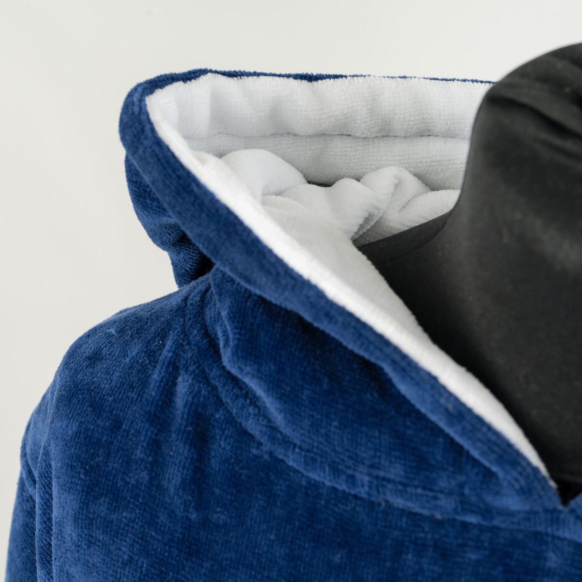 Large Navy Short Sleeve Towel Robe